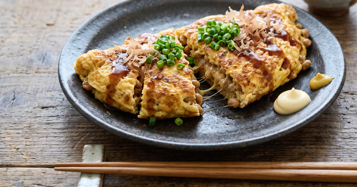 納豆オムレツの料理写真