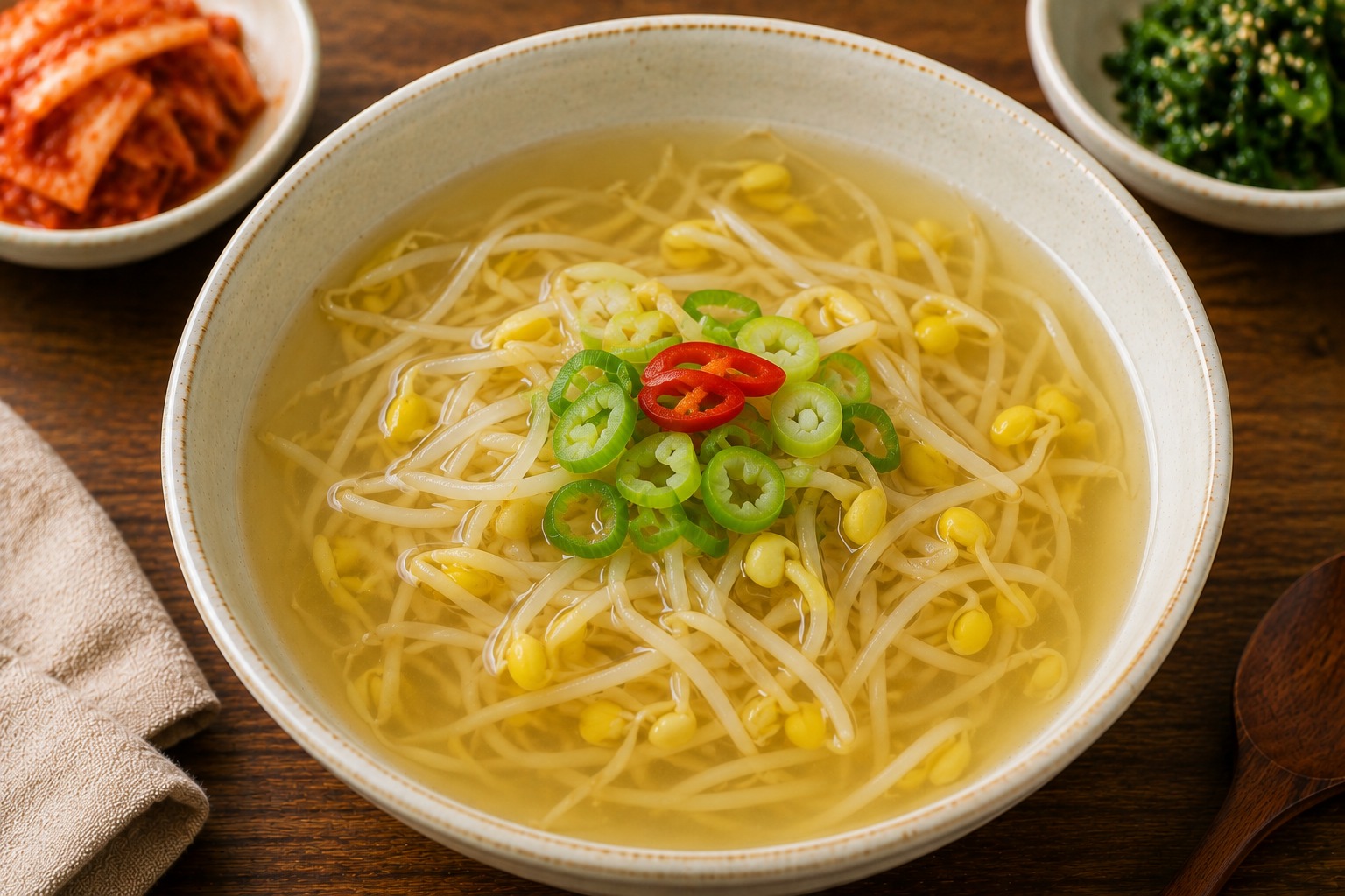 豆もやしスープの料理写真