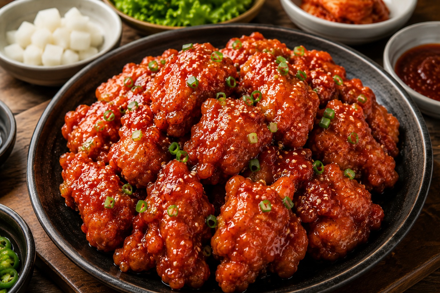 ヤンニョムチキンの料理写真