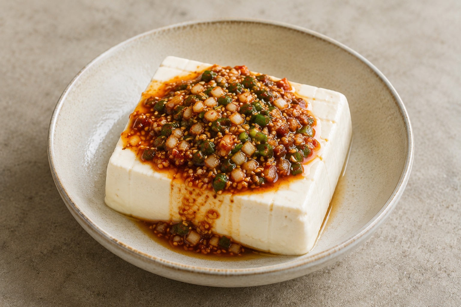 韓国風冷ややっこの料理写真