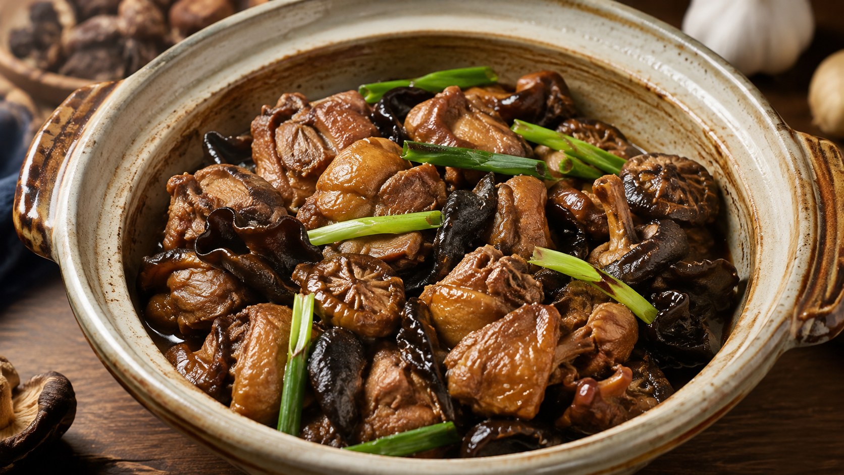 小鶏燉蘑菇の料理写真
