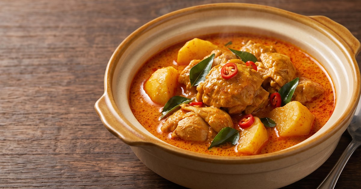 シンガポール風チキンカレーの料理写真